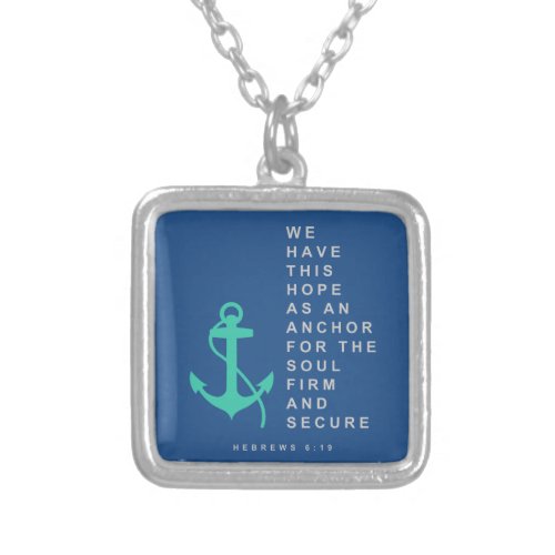 Anchor for the Soul Hebrews 619 Silver Plated Necklace