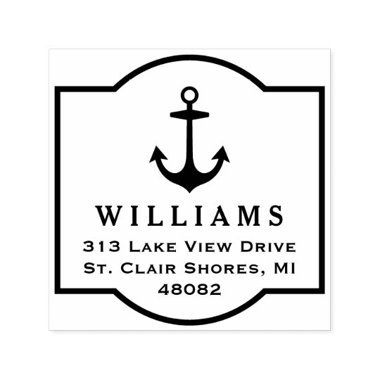 Handdrawn Fuchsia Wreath Initial Return Address Selfinking Stamp