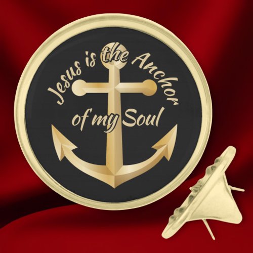 Anchor Gold Finish Lapel Pin