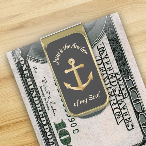 Anchor Gold Finish Money Clip