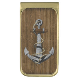 Anchor Gold Finish Money Clip