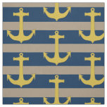 Anchor gold &amp; stripes + your ideas fabric
