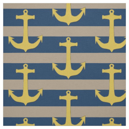 Anchor gold & stripes + your ideas fabric