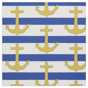 Anchor gold & stripes + your ideas fabric