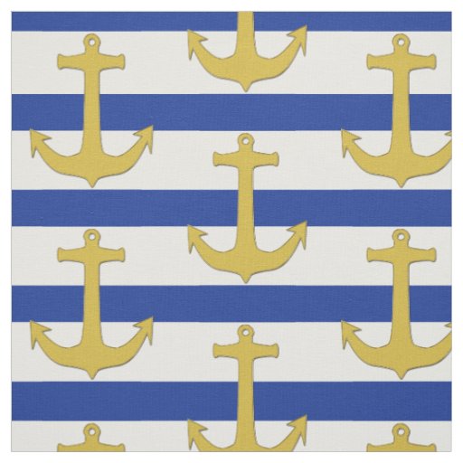 Anchor gold & stripes + your ideas fabric
