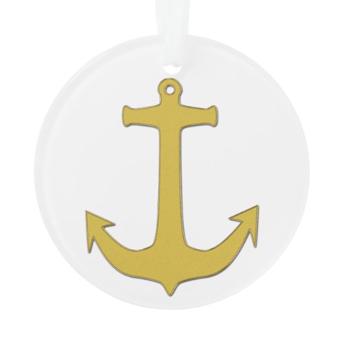 Anchor gold   your background &amp; ideas ornament