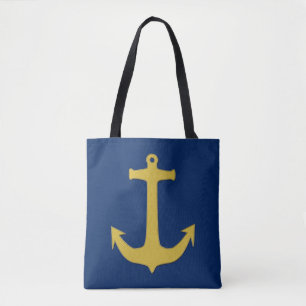 Anchor gold + your background & ideas tote bag
