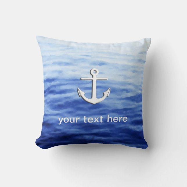 Anchor Graphic to personalize Throw Pillow (Front)