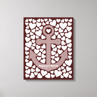 Anchor Guest Book Canvas - 100 Signatures
