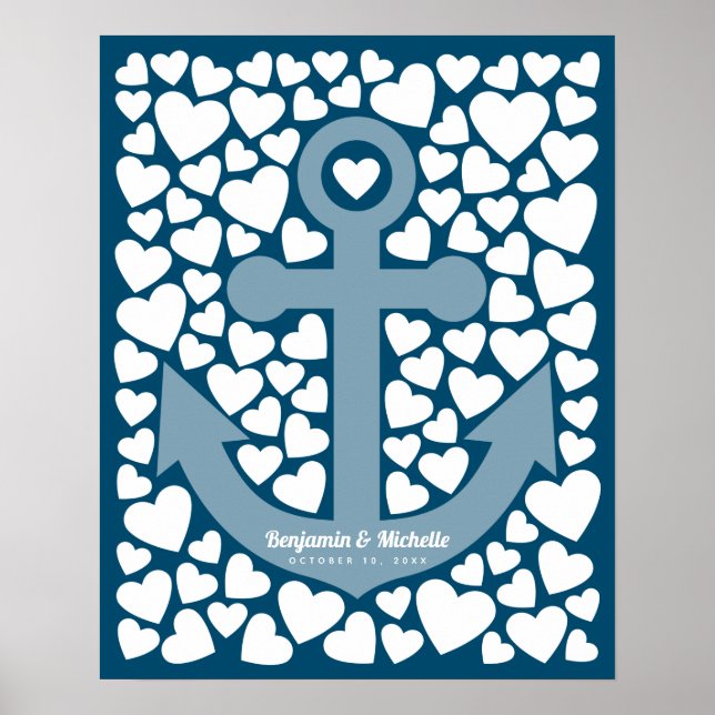 Anchor Guest Book Poster - 100 Signatures (Front)