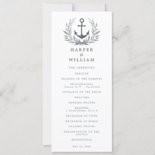Anchor herald wedding program
