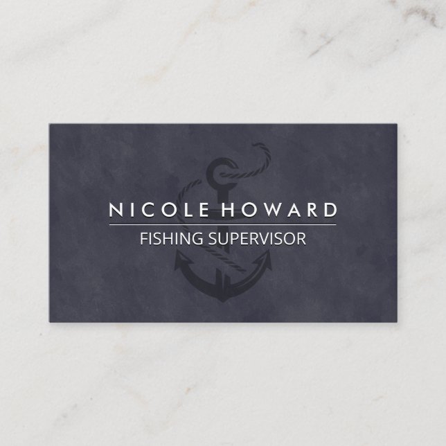 Anchor Icon Business Card (Front)