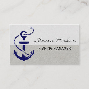 Anchor Icon   Pattern Color Block Business Card