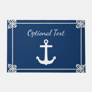 Anchor in Rope Frame Nautical Doormat