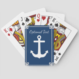 Anchor in Rope Frame Nautical Poker Cards