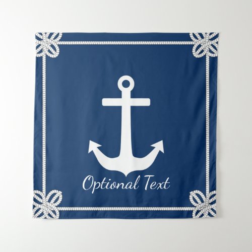 Anchor in Rope Frame Nautical Tapestry