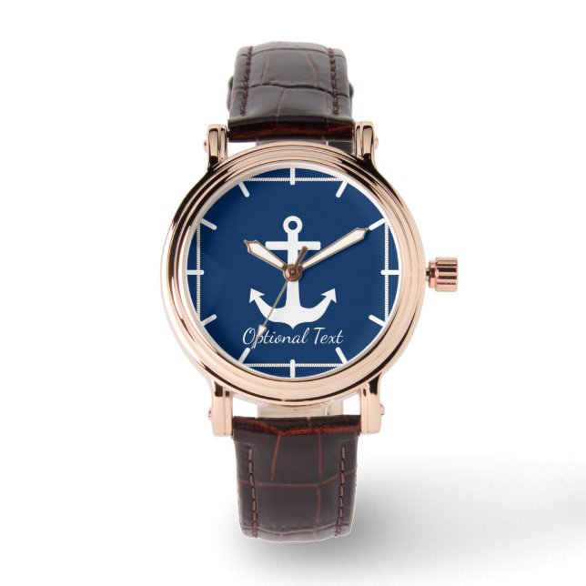 Anchor in Rope Frame Nautical Watch (Front)
