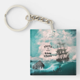"Anchor In The Storm Keychain