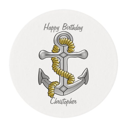 Anchor Just Add Name Birthday Edible Frosting Rounds