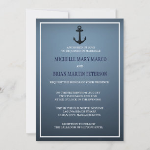 ANCHOR l Nautical Destination Themed Wedding Invit Invitation