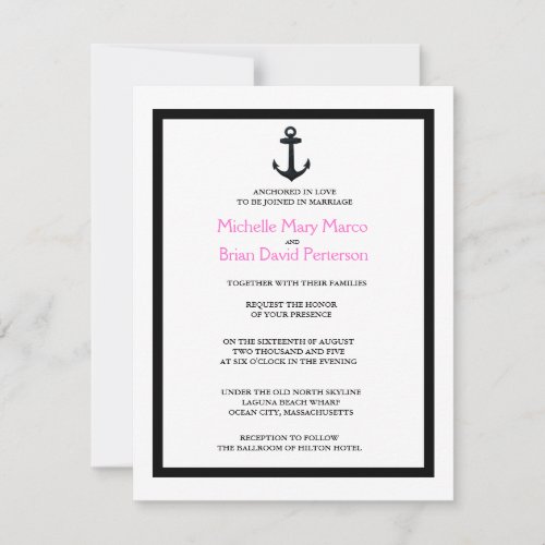 ANCHOR l Nautical Destination Themed Wedding Announcement