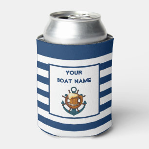 Anchor Lake Beer Lover Nautical Your Boat Name Can Cooler