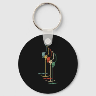 Anchor Lift T-bar Lift Skiing Retro Winter Ski  Keychain