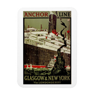 Anchor Line ~ Glasgow-New York Magnet