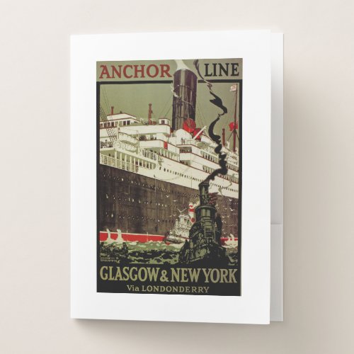 Anchor Line  Glasgow_New York Pocket Folder