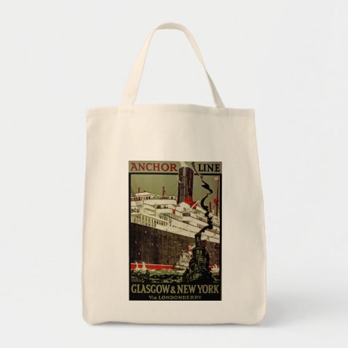 Anchor Line  Glasgow_New York Tote Bag