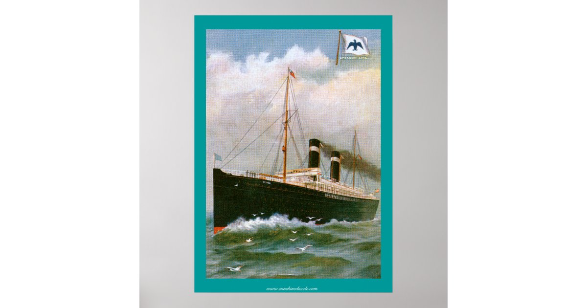 Anchor Line Steamship Poster | Zazzle