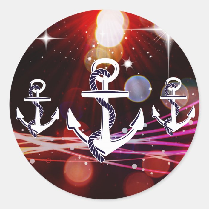 Anchor Me to the Stars Nautical Abstract Design Sticker