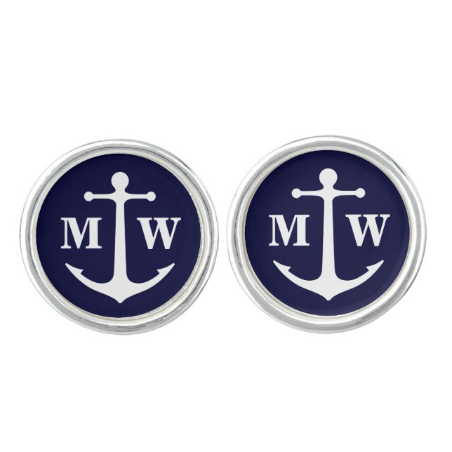Anchor Monogram Cufflinks (Front)
