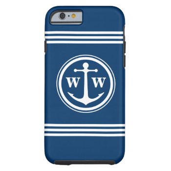 Anchor Monogram Iphone 6 Case by GiftCorner at Zazzle