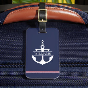 Anchor Monogram Luggage Tag