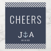Anchor Monogram Nautical Wedding Labels (Single Label)