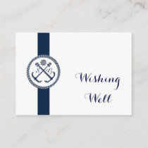 Anchor Monogram Nautical Wedding wishing well card