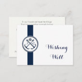 Anchor Monogram Nautical Wedding wishing well card (Front/Back)