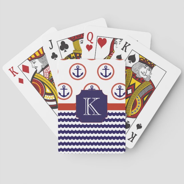 Anchor Monogram Playing Cards (Back)