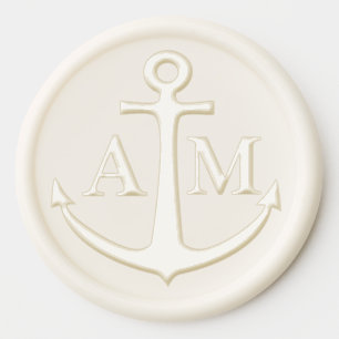 Anchor Monogram Spruce Point Inn Collection Wax Seal Sticker