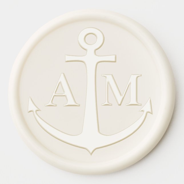 Anchor Monogram Spruce Point Inn Collection Wax Seal Sticker (Front)