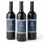 Anchor Monogram Wedding Favor Wine Labels