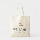 Anchor Monogram Wedding Welcome Bags<br><div class="desc">These nautical tote bags feature an anchor monogram and would be perfect for your out of town gift bags for guests at your East coast wedding in New England. Customize the monogram to your initials,  and update the wording however you like!</div>