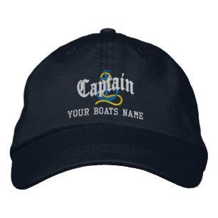 Anchor motif captains sailing embroidered baseball cap