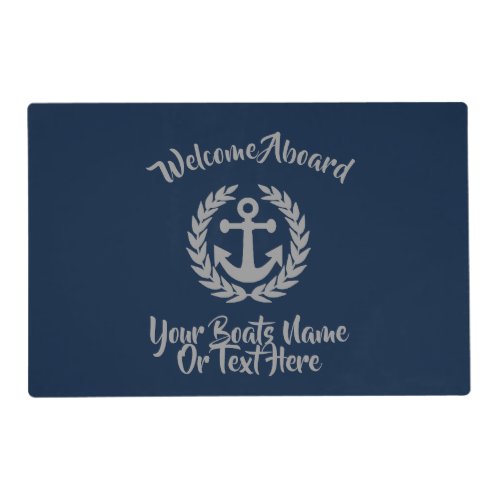 Anchor motif cruise boat placemat