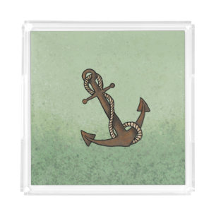 Anchor Nautical Acrylic Tray