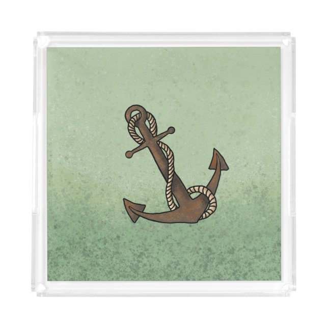 Anchor Nautical  Acrylic Tray (Front)