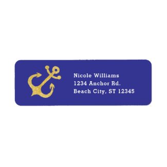 Anchor Nautical Address Label