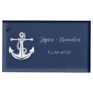 Anchor Nautical Boat Navy Weddings Place Card Holder