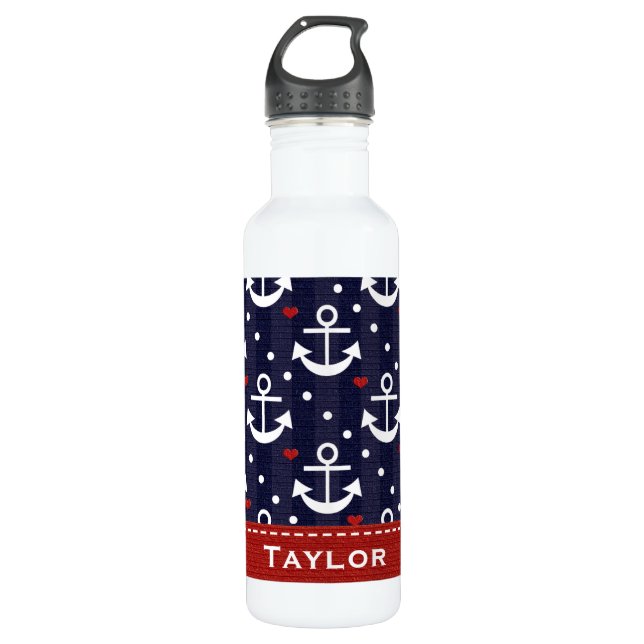Anchor Nautical BPA Free Stainless Steel Water Bottle (Front)
